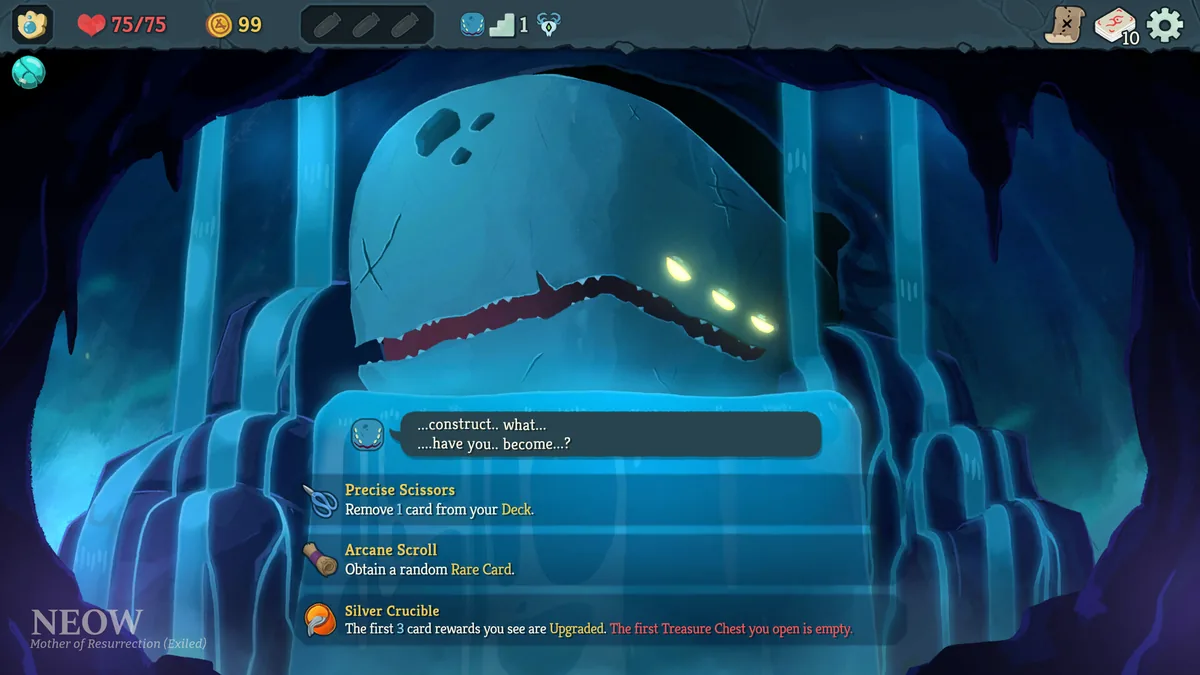 An event scene in Slay the Spire 2 with dialogue choices